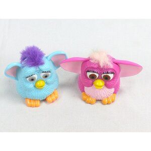 Pink & Red Furby 1998‎ McDonalds Happy Meal Toy Eyes Flutter